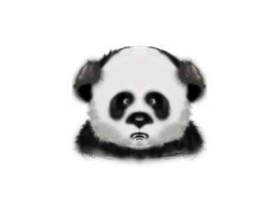 Sad panda icon sketch