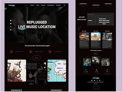 Live music Web site branding design germany graphic design illustration logo music stream ui ux web