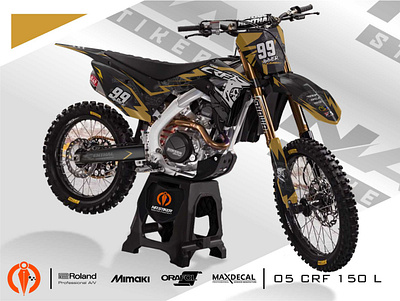 mockup decal crf, sticker motor animation branding decal graphic design