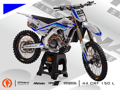 DEKAL CRF FULLBODY BIRU PUTIH animation branding decal design graphic design