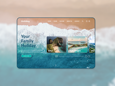 Holiday : Landing Page UI