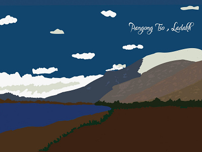 Pangong Tso , Ladakh colours illustration india ladakh landscape photography travel