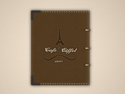 Cafe' eiffel cafe caffe eiffel menu old book