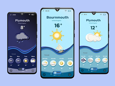 UI Weather App design mobile ui ui design uides