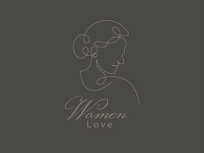Women Love Feminine Design boho botanical branding design feminine graphic design lineart logo minimal minimalist signature typography watercolor