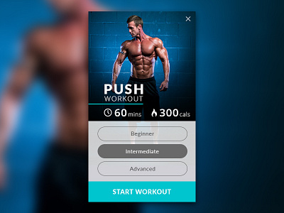 Fitness Card - Day 8 better clean crossfit faster fitness interface motion sport widget workout