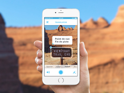 Augmented Translator - Day 12 app augmented camera console flash flat interface iphone reality tourist translator ui