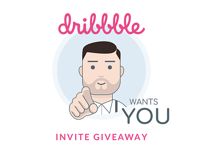 Dribbble Invitation dribbble giveaway illustration invitation invite invites logo two vector