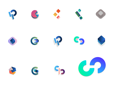 Color Palette Icons android app calette color design gradients icons iterations logo palette vector