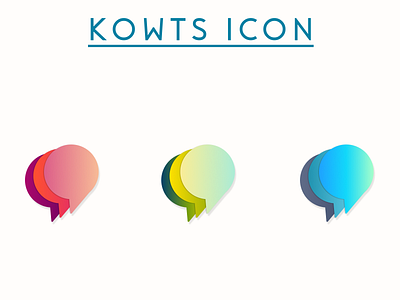Kowts App Icon android color design gradient icon icon design icons illustration logo quotes vector