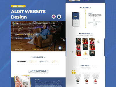 ALIST WEBSITE DESIGN brand web design influencer web design ui design ui ux ui ux design web design website design