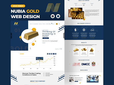 Nubia Gold Web UI Design gold trading gold web ui gold website trading website ui design uiux uiux design web ui website design website ui
