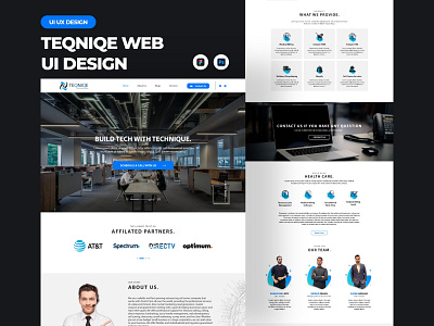 TEQNIQE WEBSITE UI DESIGN design illustration logo ui design uiux uiux design web design web ui website design