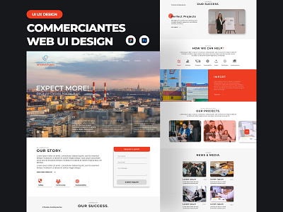 COMMERCIANTES WEBSITE UI DESIGN design ui design uiux uiux design web design web ui website design