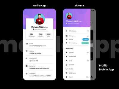 Profile Mobile App UI