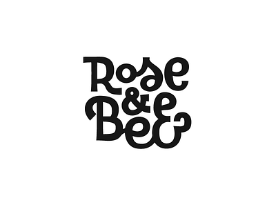 Rose & Bee beer brewery customtype label lettering logo mark symbol trademark type typography