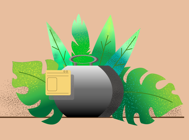 Чемодан для тропиков / Suitcase for the Tropics adobe illustrator beginner homework beginner illustration skillbox suitcase tropics vector