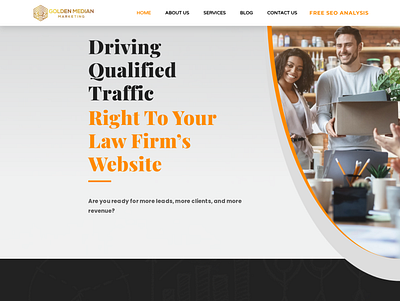 Website design for Golden median marketing design elementor web design website