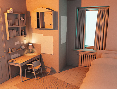 Room. Maya. 3D 3d