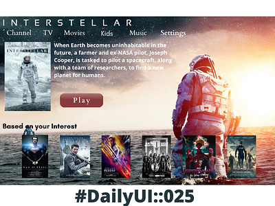 TV App dailyui dailyui::025 ui