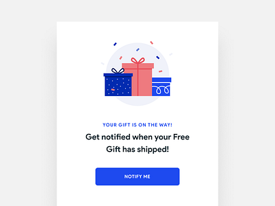 Free Gift Push Notification Popup blue confetti design eccomerce free gift gift modal modal window pink popup popups push notification push notifications shopping turn on ui uidesign