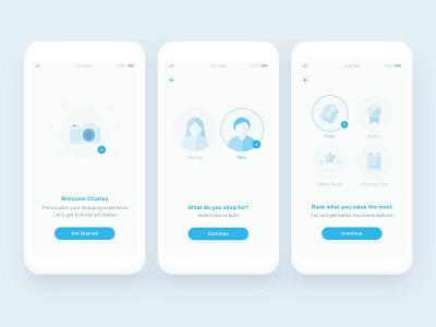Onboarding Screens for Wish