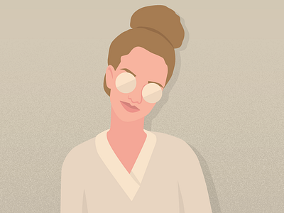 Vector portrait of Antonia minimal portrait retro vector graphics