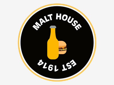 Malt House Pub Logo clean design logo logodesign logos ui vector