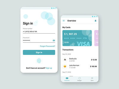Sign in, Home page app bank banking card finance fintech home login signin wallet