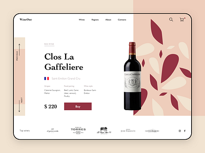 Wine store design e commerce landing product page shop site store ui website wine