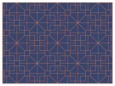 Navy and Orange Geometric Pattern