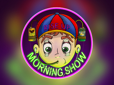 Morning Show POAP cartoon character illustration logo nft poap