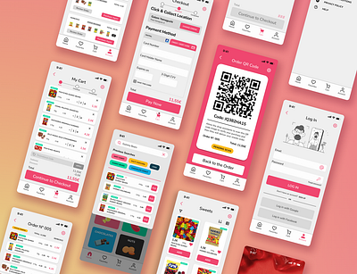 SweetCinemas - Mobile App case study app case study design e commerce figma high fidelity mockups prototype shop sweets ui ux