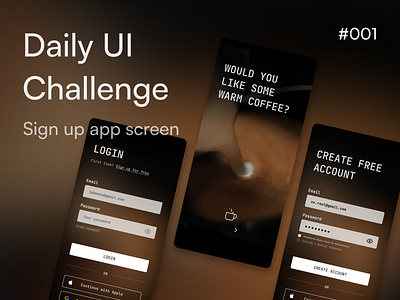 #001 - Sign up - Daily UI Challenge