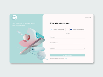 Create Account design ui ux