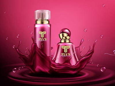 Product Design - Tia's Fragrances brand design perfume product
