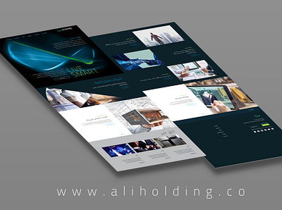 طراحی وب سایت هلدینگ علی branding design graphic design ui ux