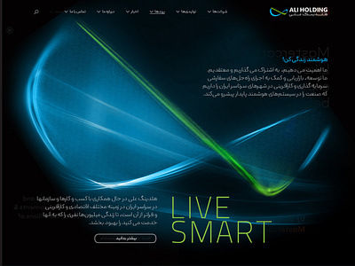 طراحی وب سایت هلدینگ علی branding design graphic design ui ux