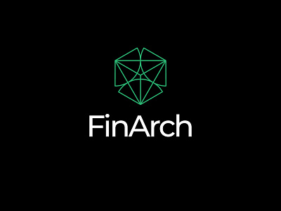 FinArch abstract finance geometry logo
