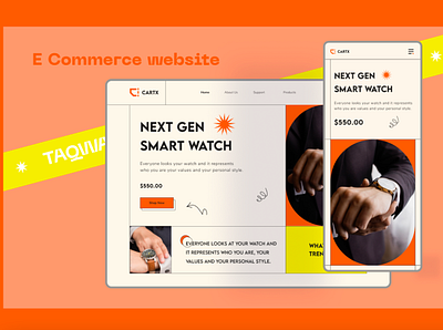 E Commerce Website hero section landing page uiux design website design