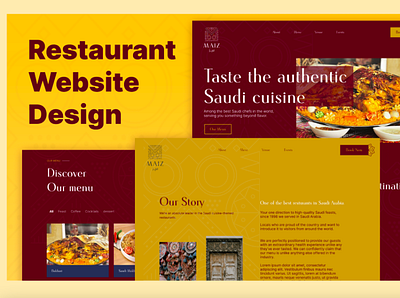 Restaurant website design business landing page responsive website uiux design website design