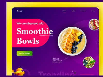 Modern Food Hero Section hero section landing page ui uiux design website design