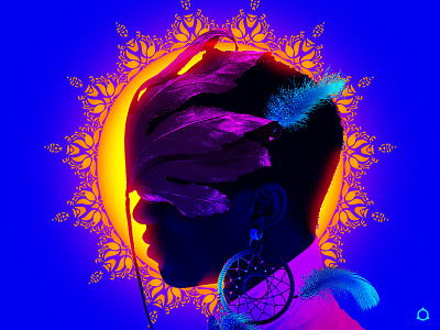 🏵️📿✧˖° aesthetics beautiful black artist black lives matter black male model bohemian boy dreamcatcher feather foliage gay illustration jewelry neon pretty queer retrowave sun vaporwave vibes