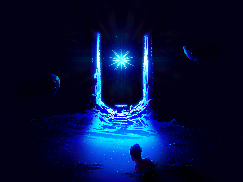 𝑻𝒉𝒆 𝑪𝒉𝒓𝒊𝒔𝒕𝒎𝒂𝒔 𝑪𝒉𝒓𝒚𝒔𝒂𝒍𝒊𝒔 💎ˎˊ˗ animation blue christmas dark ghost gif glowing illustration magic midnight mystery mystic night shining snow spirit star temple winter xmas