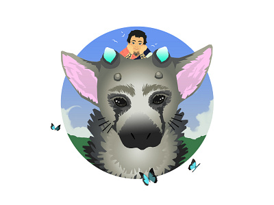 The Last Guardian art beast boy children creature cute flat gaming graphic design illustration indie game kawaii kids lonely photoshop project trico sad teenager the last guardian video game