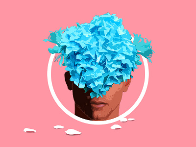 F L O R O S [2] 2d art botanical boy character clean design flat floral flowerboy flowers gay graphic design illustration lgbt nature pastel photoshop pink queer