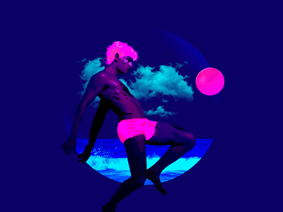 NIGHTBALL beach boy clean gay minimal neon night pink pride queer retro retrowave sport sports sportswear summer twink vacation vaporwave workout