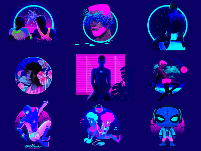 #2017BestNine 🎉 2017 blue boy character clean concept conceptual contemporary cyan design flat gay graphic design illustration magenta neon photoshop pink queer ultramarine