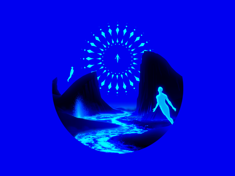 𝐌 𝐀 𝐎 𝐄́ : 𝐓𝐡𝐞 𝐀𝐯𝐚𝐭𝐚𝐫𝐬 🧿 animation avatar blue dreamscape fire gif god graphic design illustration landscape lava motion neon photoshop religion serenity spirit spiritual spirituality worship