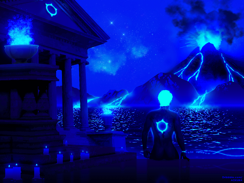 𝐎 𝐊 𝐄́ 𝐀 𝐋 𝐘 𝐒 𝐎 𝐒 🏛️ animation architecture atlantis blue deity fire gay gif god greek magic motion mythical mythology neon nude roman temple volcano water